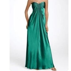 Green Strapless gown by Laundry by Design